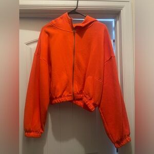 Urban Outfitters -Orange Cropped Hoodie